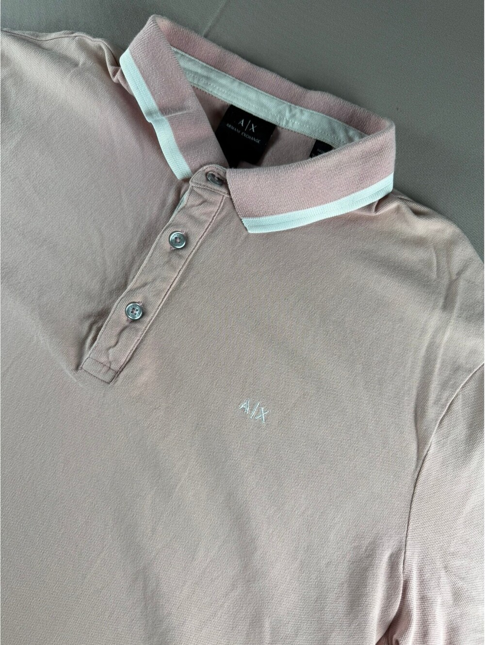 Armani Exchange Light Pink Polo Shirt XL